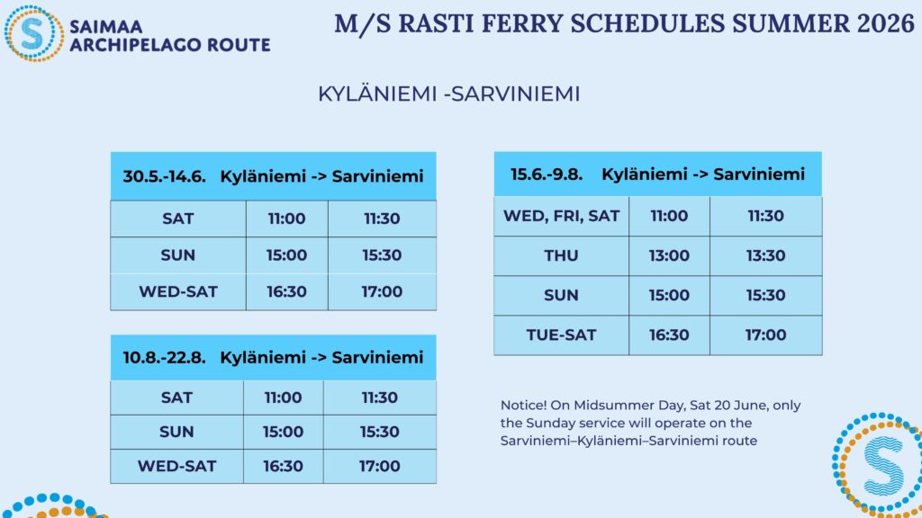 Aikataulut Kyläniemi-Sarviniemi 2026 ENG